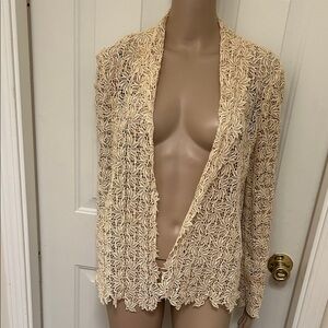 Vintage Delicate Cream Lace Blazer Victorian Edwardian Look